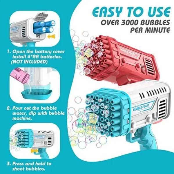 Electric bubble gun for kids