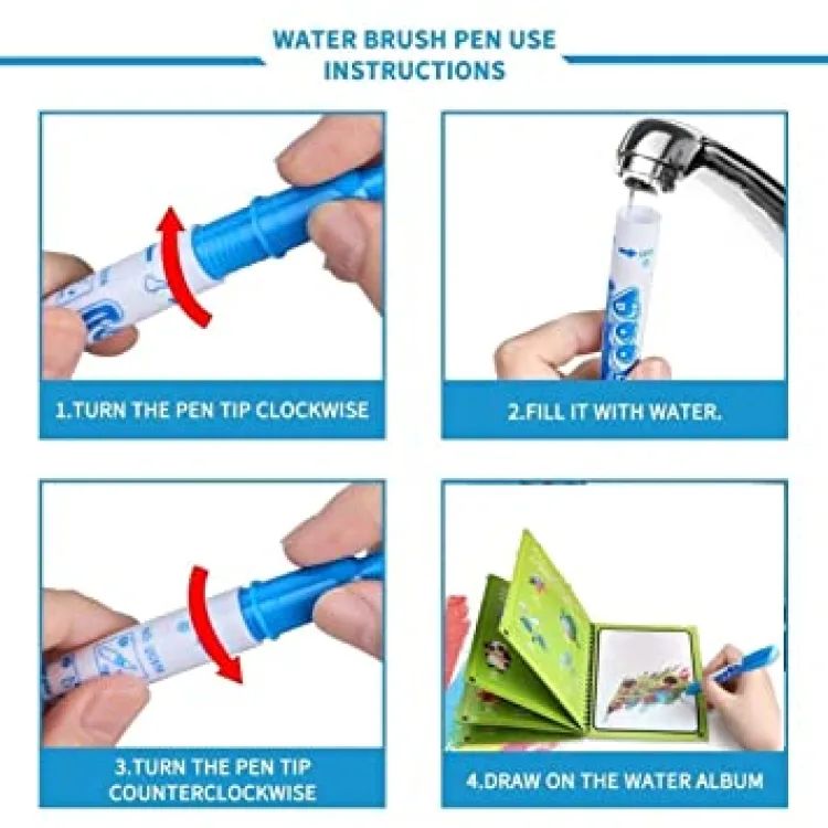 Magic water coloring book for kids